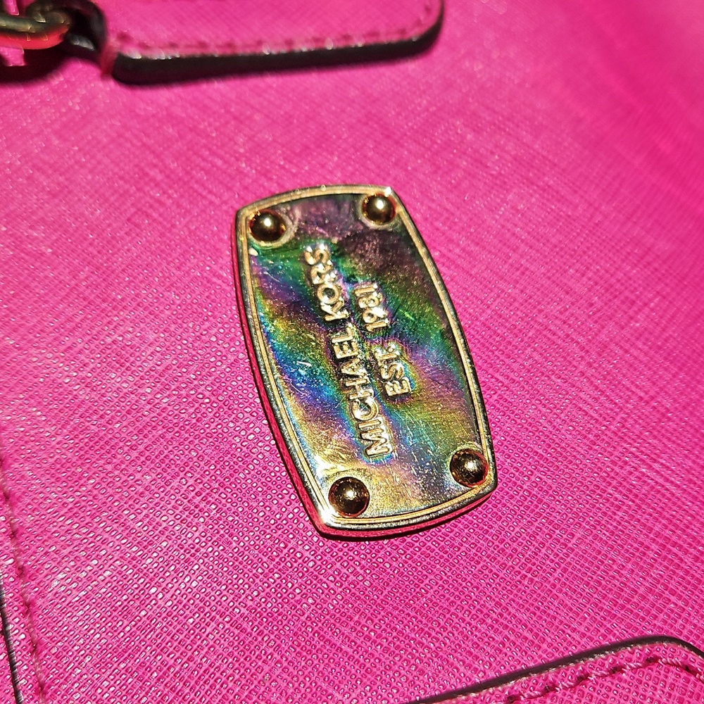 Michael Kors Fuchsia Leather Mini Cindy Satchel - Picture 6 of 13